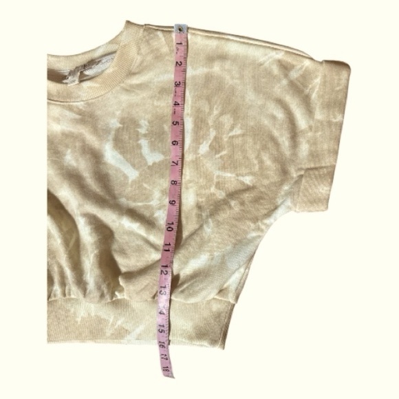 Culpos x INC Tie-Dye Crop Sweatshirt | Beige | Size Small - Picture 8 of 8
